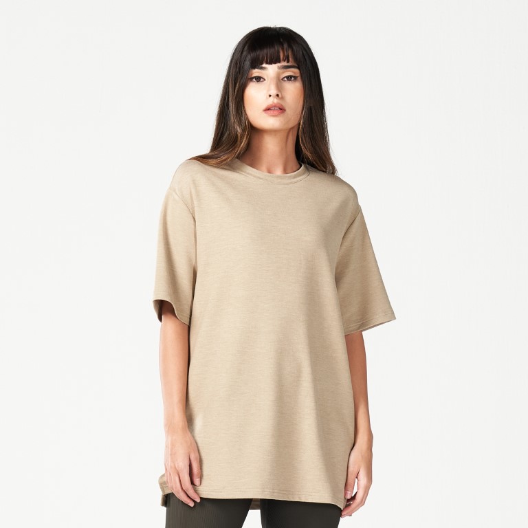 Code Oversized Live in Tee - Sand Marl